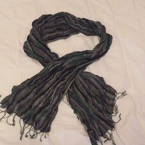 Green Striped Scarf